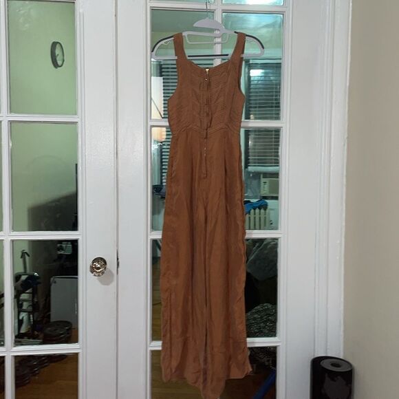 Sancia Soren wide leg cupro straps romper pleated jumpsuit cropped size XS - Picture 6 of 14